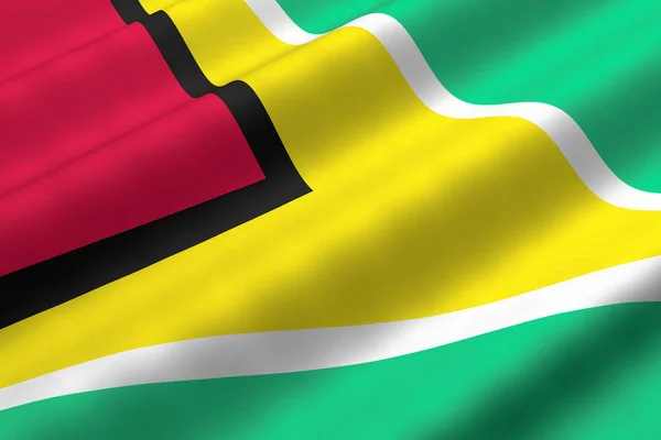 Bandiera Guyanese Bandiera Ondulata Grafica — Foto Stock