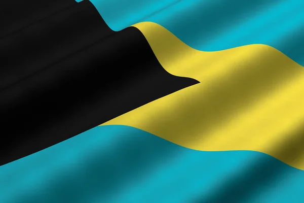 Bahamische Flagge Grafik Die Flagge Schwenkt — Stockfoto