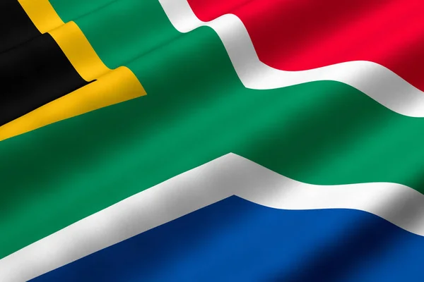 Bandiera Sudafricana Bandiera Ondulata Grafica — Foto Stock