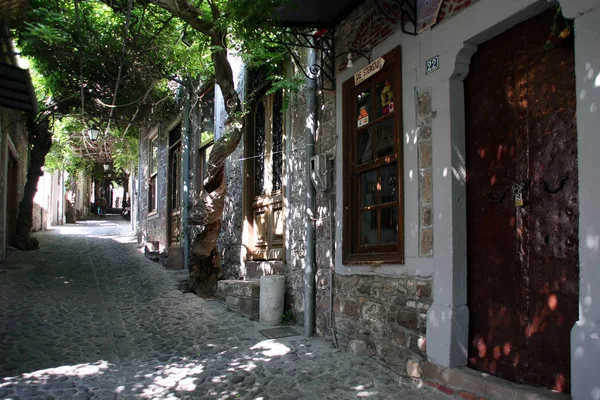 Altstadtstraße Molyvos — Stockfoto