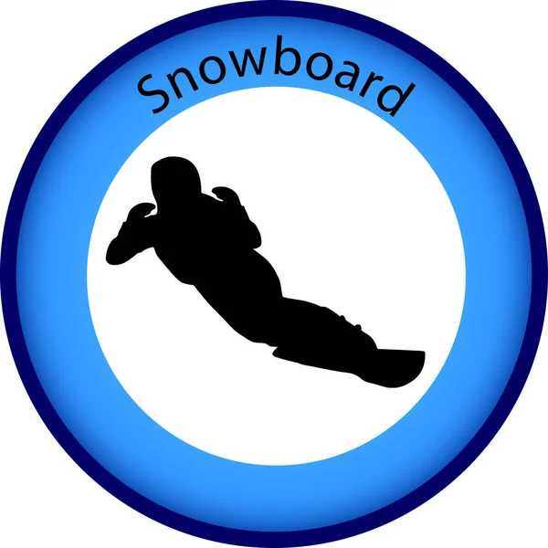 Κουμπί Snowboard Χειμερινά Παιχνίδια — Φωτογραφία Αρχείου