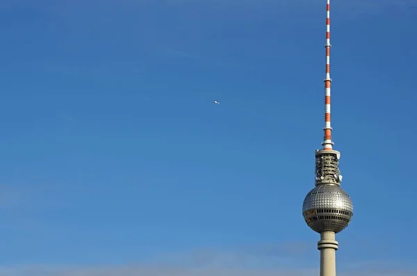 Torre Televisão Helicóptero — Fotografia de Stock