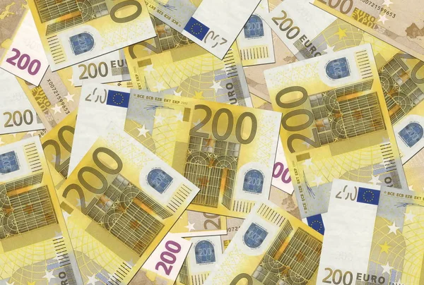 200 Billetes Euro Textura —  Fotos de Stock