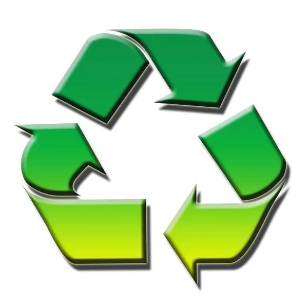 Grüne Pfeile Und Recycling Symbol — Stockfoto