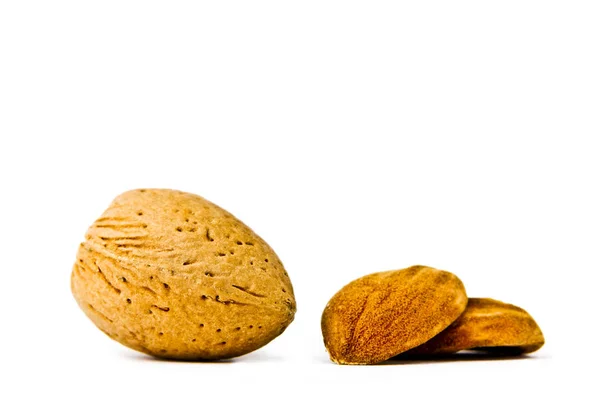 Almonds White Background — Stock Photo, Image