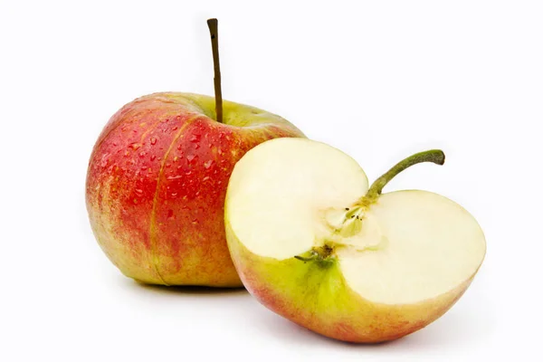 Jablka Bílém Pozadí — Stock fotografie