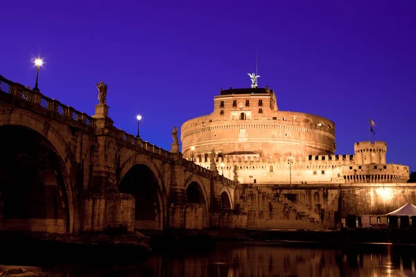 Castel Sant Angelo Skymningen — Stockfoto