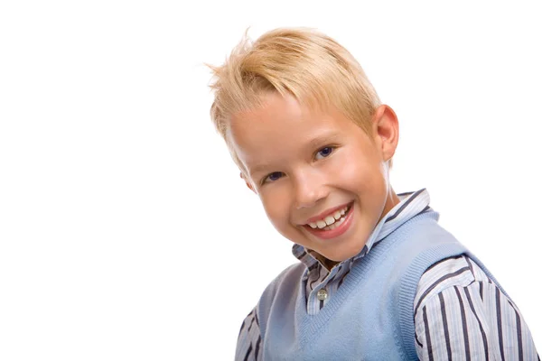Young Male Child Smiles Happy — Stock Photo, Image