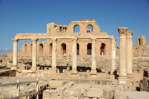 Římské Ruiny Sabrathy Libye — Stock fotografie
