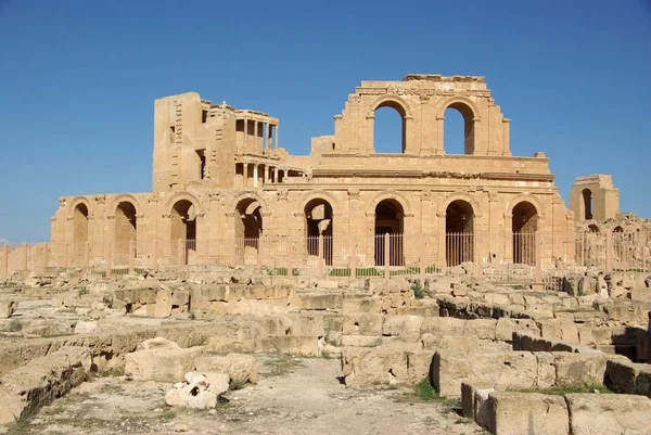 利比亚萨布拉塔的罗马剧院 — 图库照片