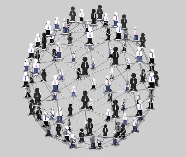 Grupo Personas Multitud Redes Sociales —  Fotos de Stock