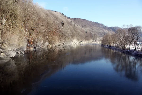 Зимнее Утро Реке — стоковое фото