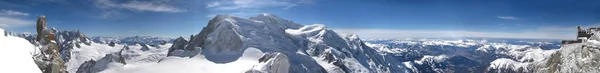 Panorama Mont Blanc Γαλλικές Άλπεις — Φωτογραφία Αρχείου