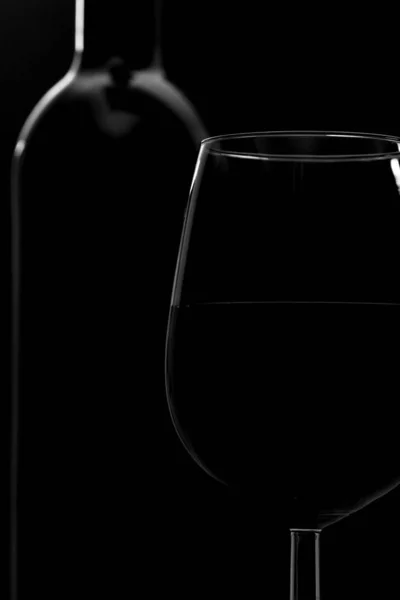 Glas Wijn Wijnfles — Stockfoto