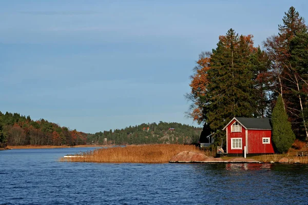 ストックホルム スケリーにあるスウェーデンの家は — ストック写真