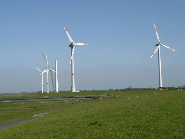 Енергія Вітру Альтернативне Виробництво Електроенергії — стокове фото