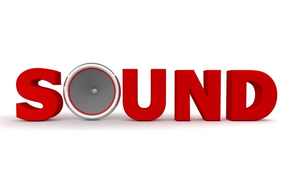 stock image Sound and Speaker - Red