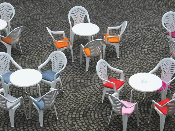 Chaises Tables Vides Dans Café — Photo