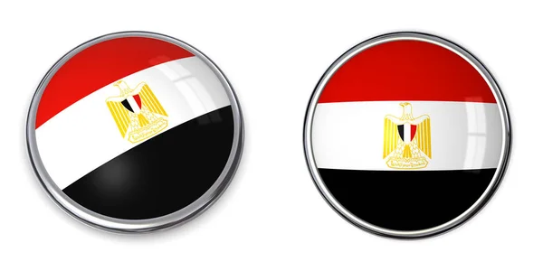 Bannière Égypte Isolée Sur Fond Blanc — Photo