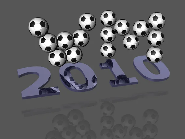 Soccer 2010 Flag South Africa — Stock Photo, Image