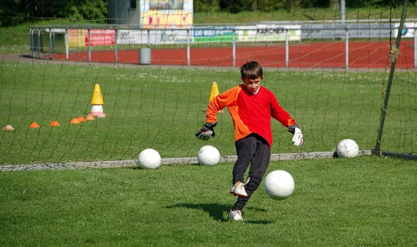 Visão Panorâmica Conceito Esporte Futebol — Fotografia de Stock