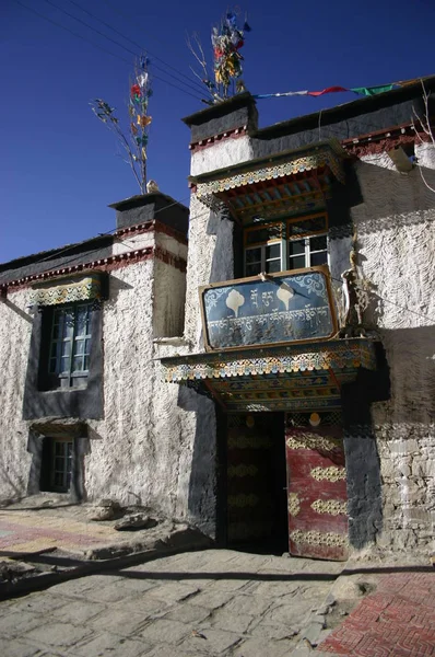 Casa Tradicional Tibet — Fotografia de Stock