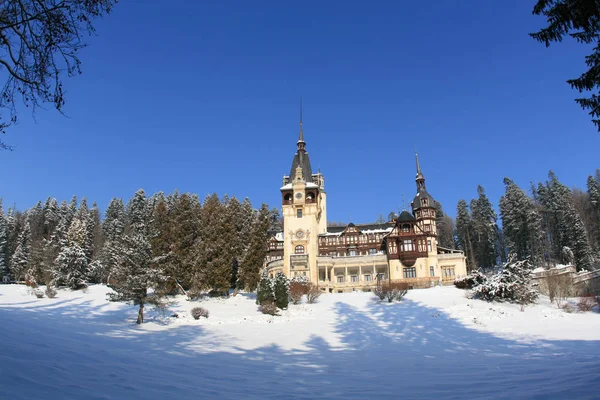 Romania Sinaia Pelesch Castle Travel Architecture Concept — Stock Photo, Image