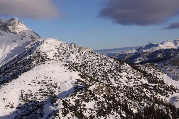Piękny Alpejski Krajobraz Zimie — Zdjęcie stockowe