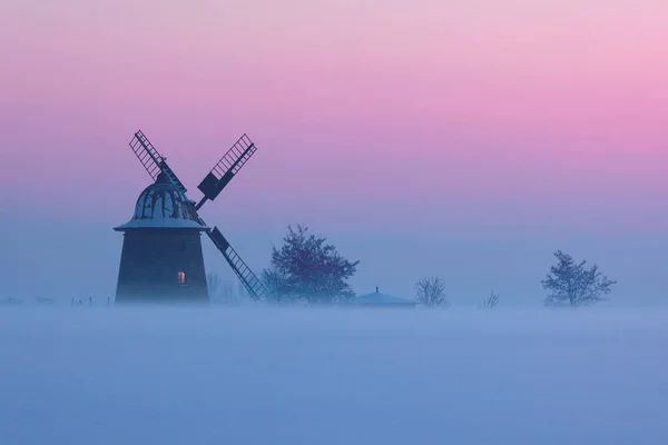 Windmolen Mist — Stockfoto