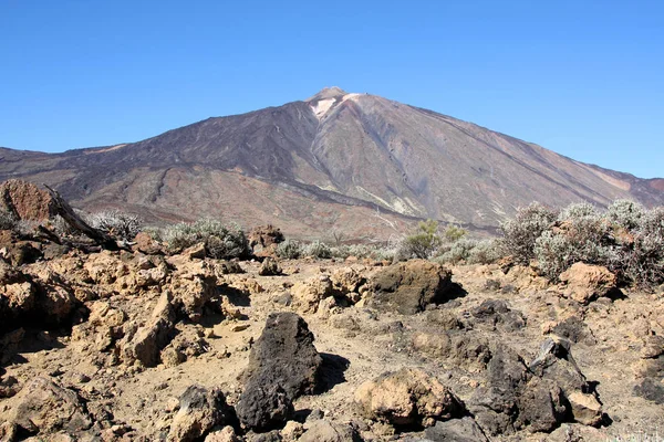 Paisagem Vulcânica Com Teide — Fotografia de Stock