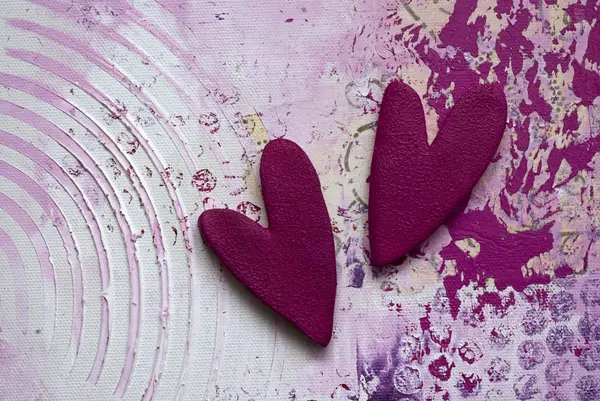 Heart Painted Background — Stock Photo, Image