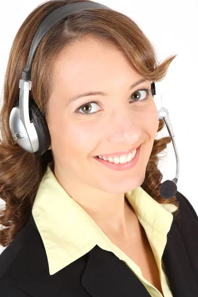 Portret Call Center Agent — Stockfoto