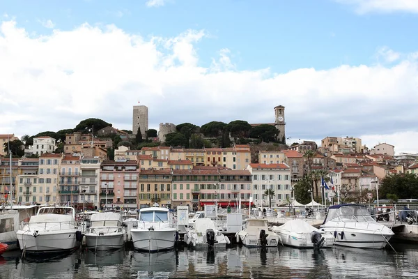 Cannes Casco Antiguo Desde Puerto — Foto de Stock