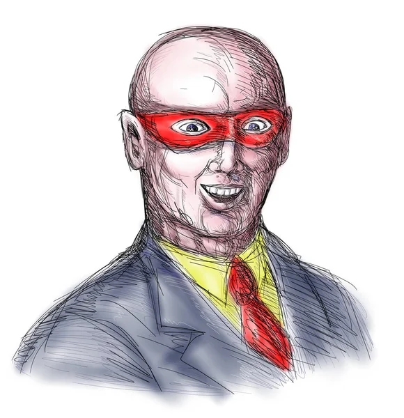 bald superhero  villain mask drawing