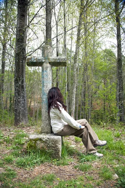 Sitting Cross — Stock Photo, Image