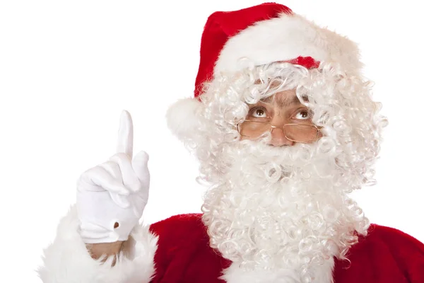 Santa Claus Pointing His Finger Top Stock Picture