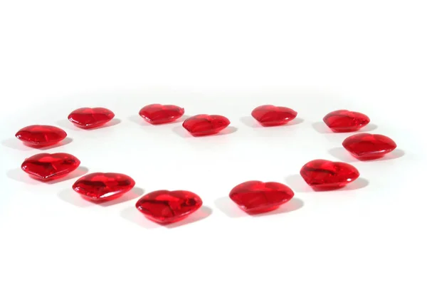 Coração Corações Vermelhos Como Fundo — Fotografia de Stock