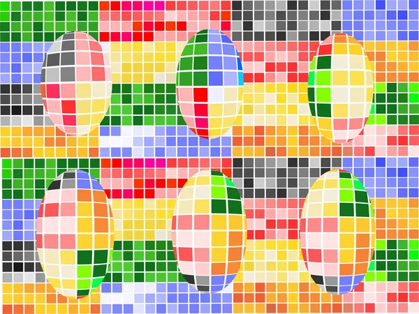 Paskalya Yumurtalı Renkli Mozaik — Stok fotoğraf