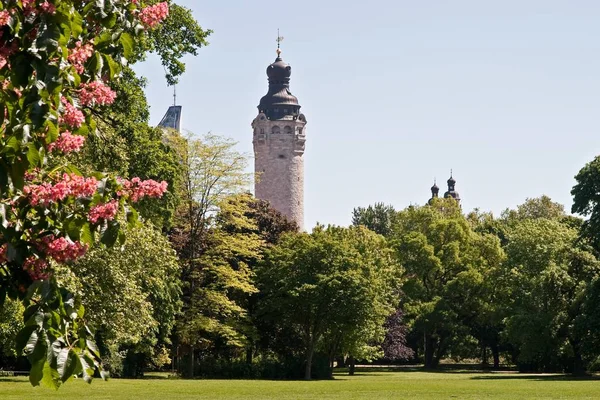 Widok Parku Clara Zetkin — Zdjęcie stockowe