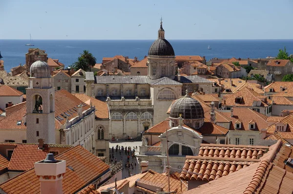 Vista Sobre Cidade Velha Dubrovnik — Fotografia de Stock