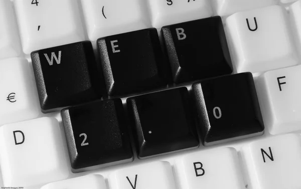 Клавиатура Компьютера Черно Белой — стоковое фото