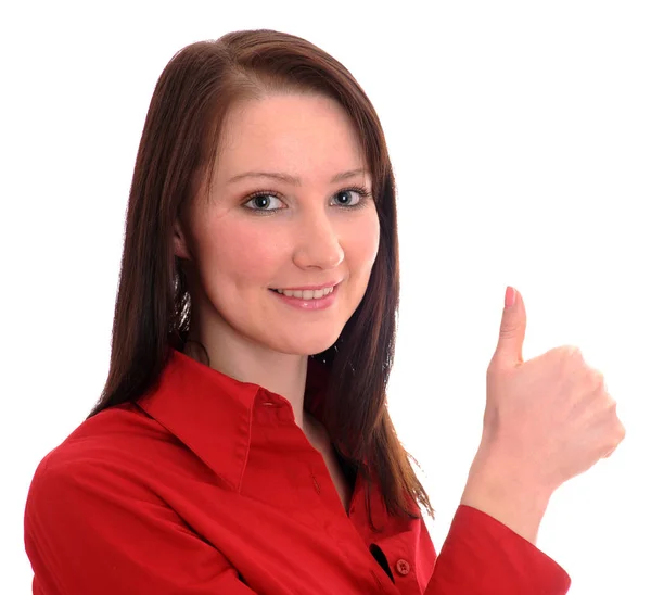 Young Woman Showing Sign Royalty Free Stock Images