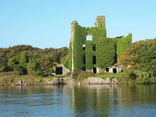 Ruiny Zamku Menlo Galway Irela — Zdjęcie stockowe