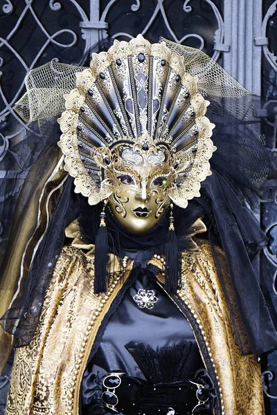 Costumes Carnaval Mascarade Venise Italie — Photo
