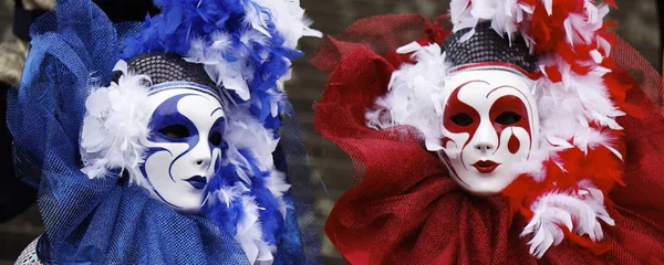 Carnaval Kostuums Maskerade Venetië Italië — Stockfoto
