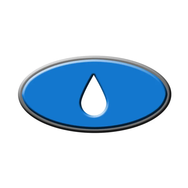 Botão Água Ilustração Gráfica — Fotografia de Stock