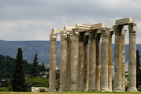 Zeusz Olimpikon Templom Athén — Stock Fotó