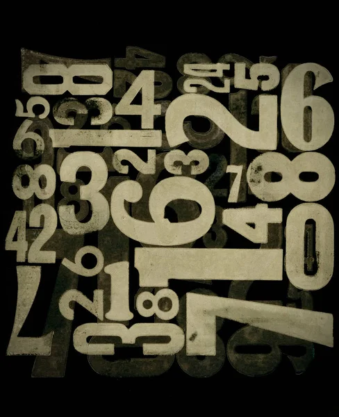 Metal Type Poster Type Numbers Background — Stock Photo, Image