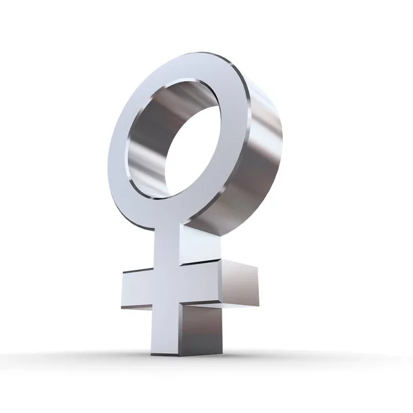 Simbolul Feminin Strălucitor Argint — Fotografie, imagine de stoc