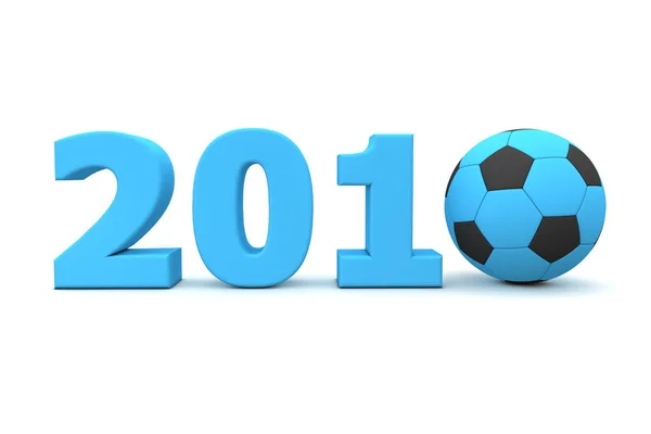 Football Year 2010 Blue — Stock Photo, Image